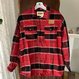 New Makers mark size small thick heavy red plaid flannel men’s